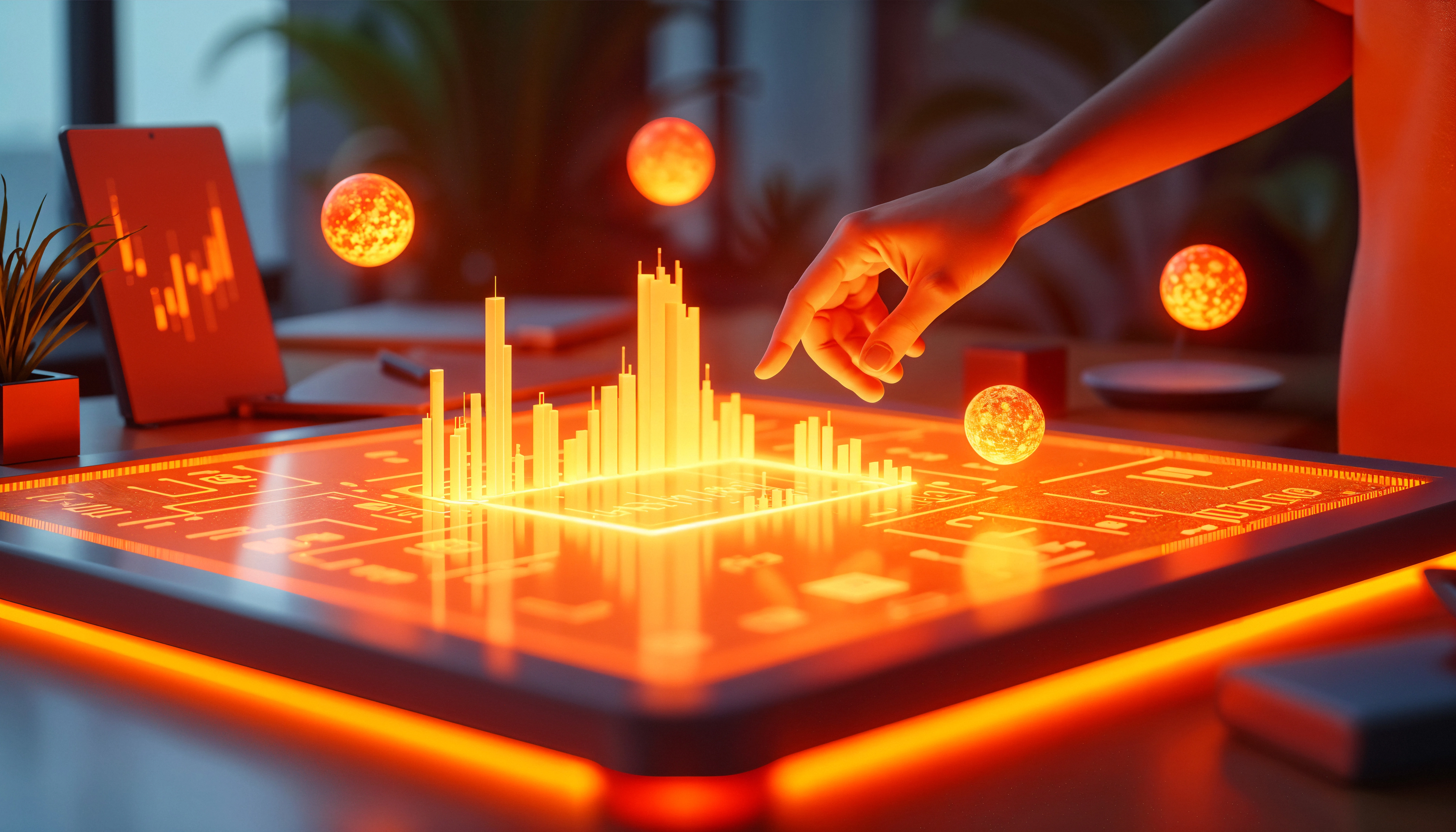3D graph computer illustration